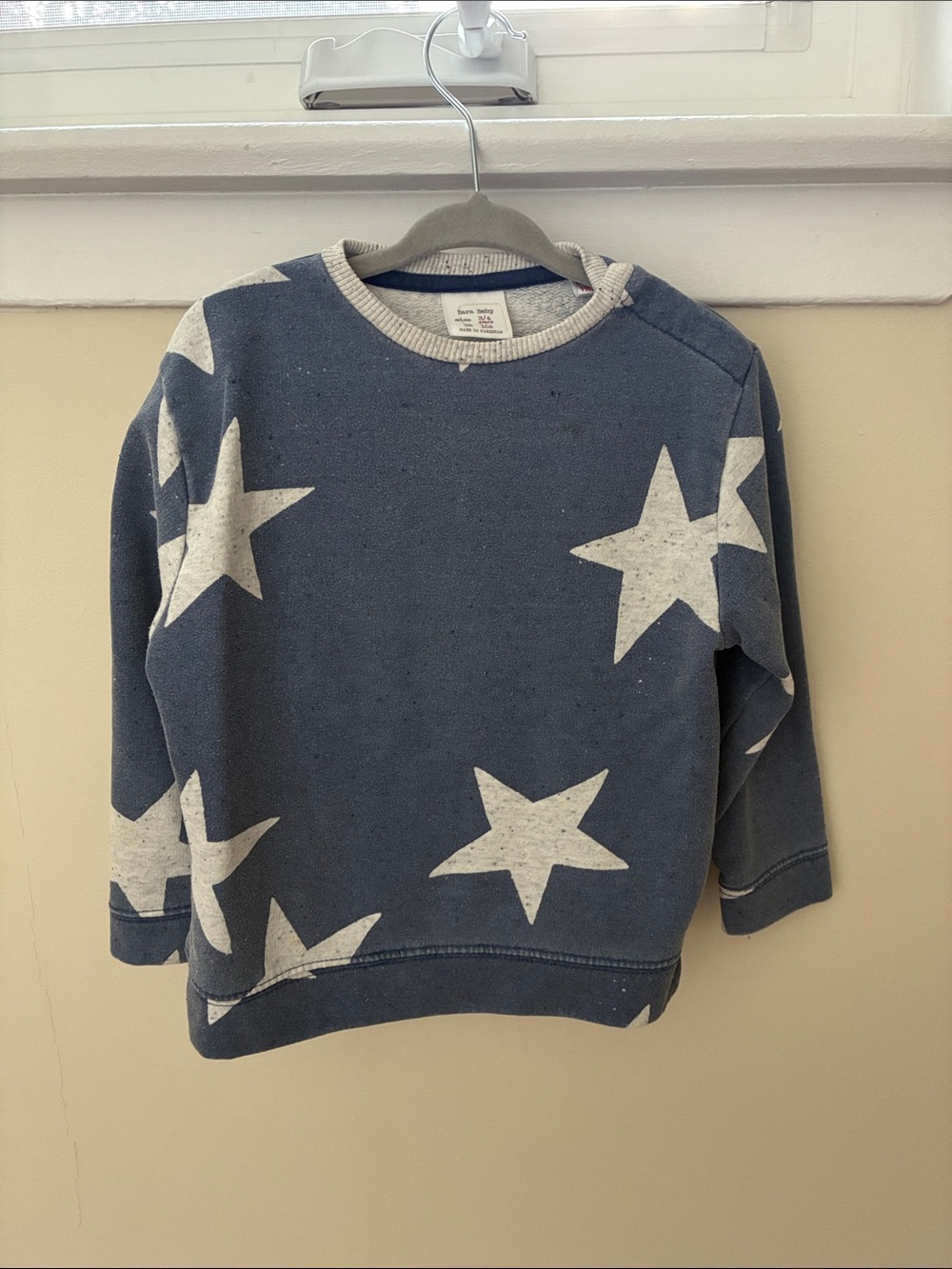 Zara Navy Blue Star Print Sweatshirt